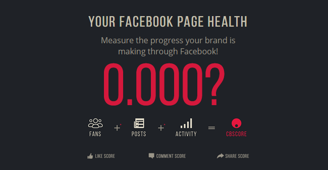 Measure your Facebook page health

Visit: https://cbscore.xyz/

#Business #Technology #Innovations #CompuBrain #CBScore