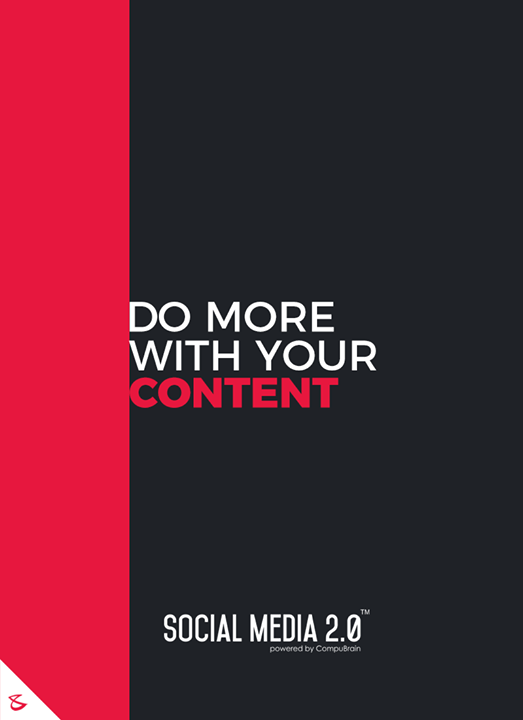 Do More With Your Content

#sm2p0 #contentstrategy #SocialMediaStrategy #DigitalStrategy #FutureOfSocialMedia