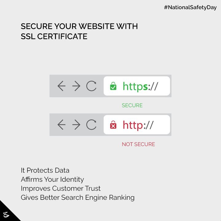 Consider SSL Certificate as the seatbelt for your Website.

#NationalSafetyDay #SSL #SSLCertificate #CompuBrain #Business #Technology #Innovation
