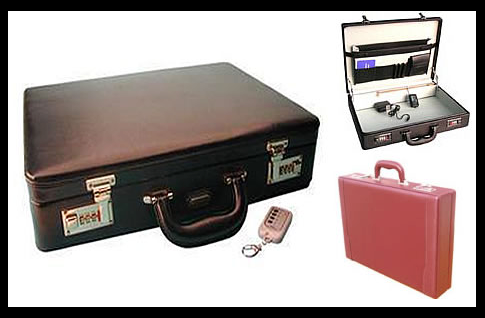 80,000 Volt Electric Briefcase
If you are carrying around documents that cannot fall into enemy hands, or money or jewelry or anything vital to keep safe, then there are normal looking briefcases that can help you keep your valuables safe. Although they come in differing colors, all come with a remote control so you can shock the living daylights out of the thief. You can activate the screaming alarm by simply pushing a button on the remote control, but when you push a second button you will activate the electric shock alarm. Then the person who stole your suitcase will let go immediately! Nobody will be able to grab or take the suitcase without having the snot shocked out of them.