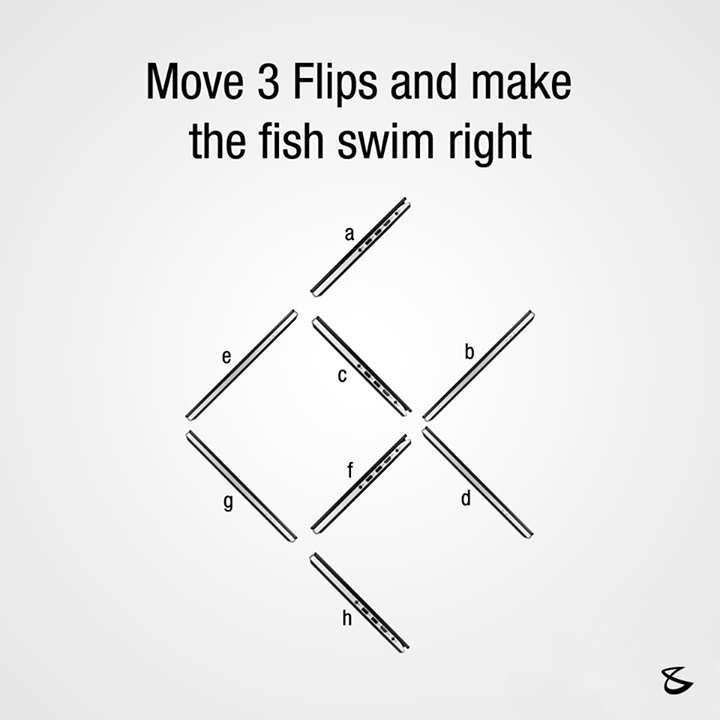 Make the fish swim to the right by moving three laptops.

#Business #Technology #Innovations
