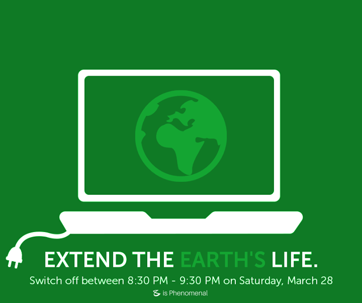 Do your bit to save the planet we live on. 
Switch off today between 8:30Pm to 9:30PM #EarthHour2015

#Business #Technology #Innovations