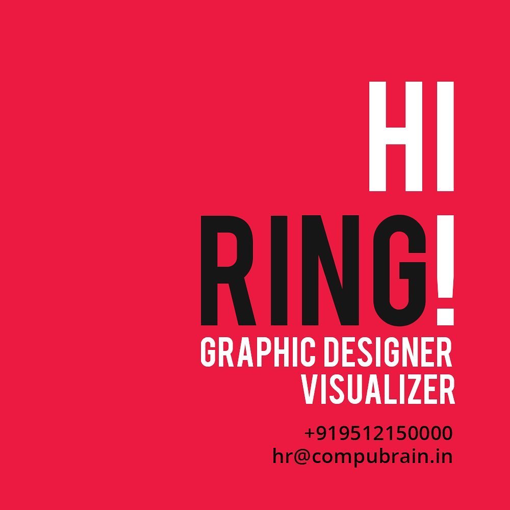 We are looking for energetic individuals to join our team #hiring #compubrain #designer #graphicdesigner #ahmedabad