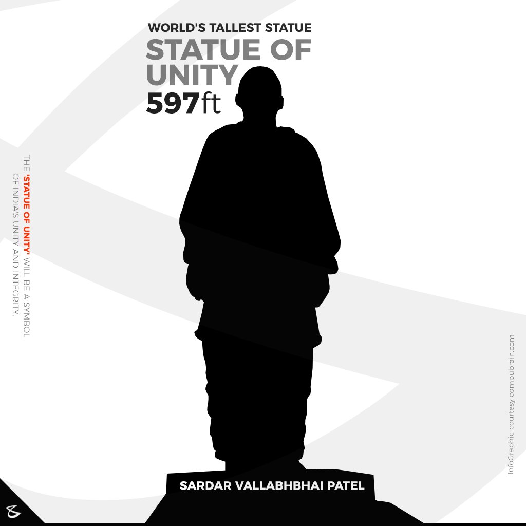 The 'Statue of Unity' will be a symbol of India's Unity and Integrity.

#Business #Technology #Innovations #CompuBrain #BrandingSquare #WorldsTallestStatue #Statue #StatueOfUnity #SardarVallabhbhaiPatel #HappyBirthday https://t.co/tLsZ3FF5YF