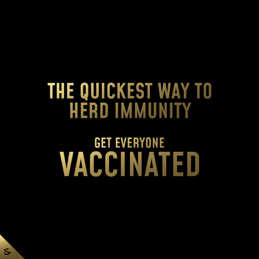 Let's build a powerful herd that can act as a shield for everyone. 

#GetVaccinated #Corona #CompuBrain #Business #Technology #Innovations https://t.co/ht2yw72Q6o