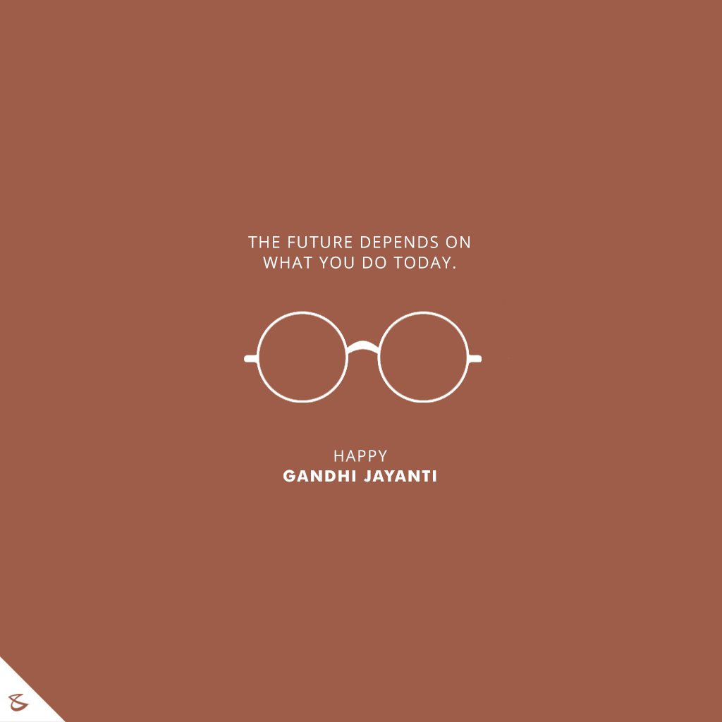The future depends on what you do today.
#HappyGandhiJayanti #GandhiJayanti #Business #Technology #Innovations https://t.co/G26Ob5GZeb